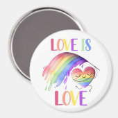 Pride Regenboog Liefde Magneet (Voorkant / Achterkant)