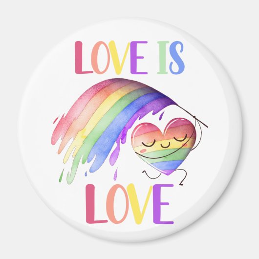Pride Regenboog Liefde Magneet (Voorkant)