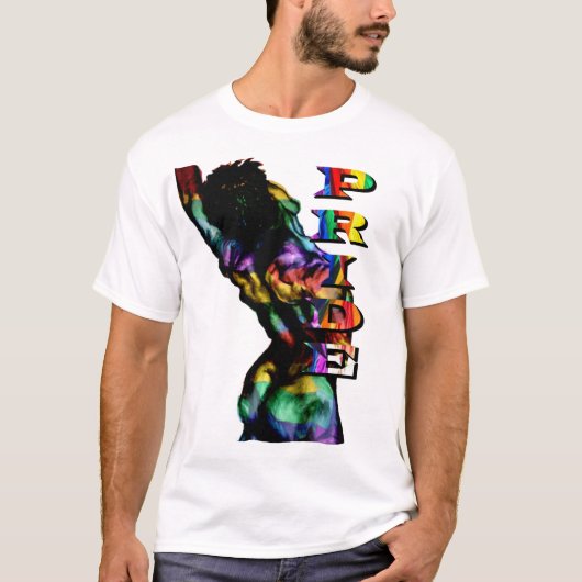 Pride regenboog mannelijke torso t-shirt (Voorkant)