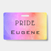 PRIDE Regenboog Meerkleurig Gepersonaliseerd Badge (Achterkant)