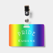 PRIDE Regenboog Meerkleurig Gepersonaliseerd Badge (Voorzijde met clip)