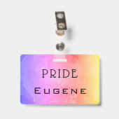 PRIDE Regenboog Meerkleurig Gepersonaliseerd Badge (Achterkant met clip)