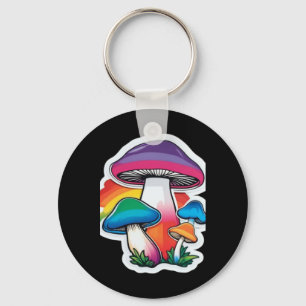 Pride Regenboog Paddenstoel Sticker Schattig Kawai Sleutelhanger