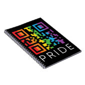 Pride regenboog QR-code LGBTQIA+ Notitieboek (Rechterzijde)