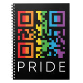 Pride regenboog QR-code LGBTQIA+ Notitieboek (Voorkant)