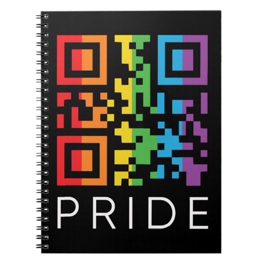 Pride regenboog QR-code LGBTQIA+ Notitieboek (Voorkant)