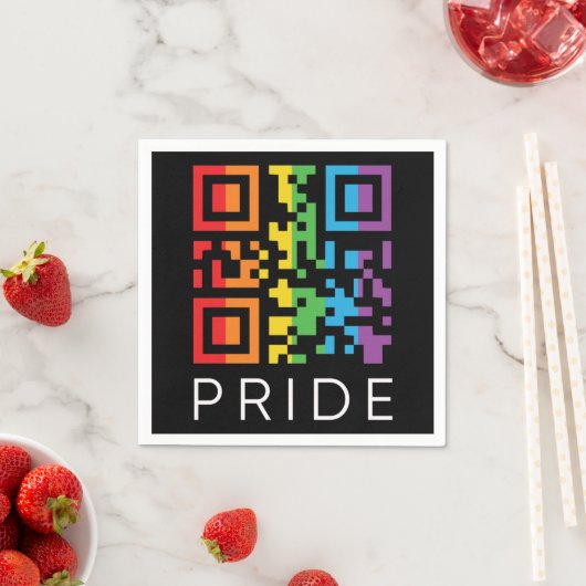 Pride regenboog QR-code LGBTQIA+ Servet (Insitu)