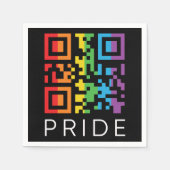 Pride regenboog QR-code LGBTQIA+ Servet (Voorkant)