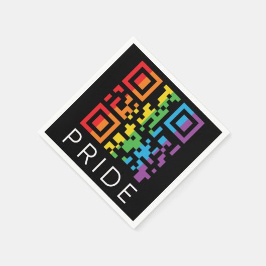 Pride regenboog QR-code LGBTQIA+ Servet (Hoek)