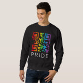 Pride regenboog QR-code LGBTQIA+ Trui (Voorkant volledig)