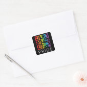 Pride regenboog QR-code LGBTQIA+ Vierkante Sticker (Envelop)