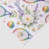 Pride Regenboog Tennis Aquarel  Tissuepapier (Detail)