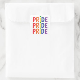 Pride regenboog vlag kleuren lgbtqa + gay pride te vierkante sticker