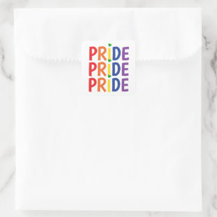 Pride regenboog vlag kleuren lgbtqa + gay pride te vierkante sticker
