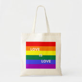 Pride regenboog vlag liefde is liefde canvas tas (Voorkant)