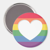 Pride regenboog vlag thema magneet (Voorkant / Achterkant)