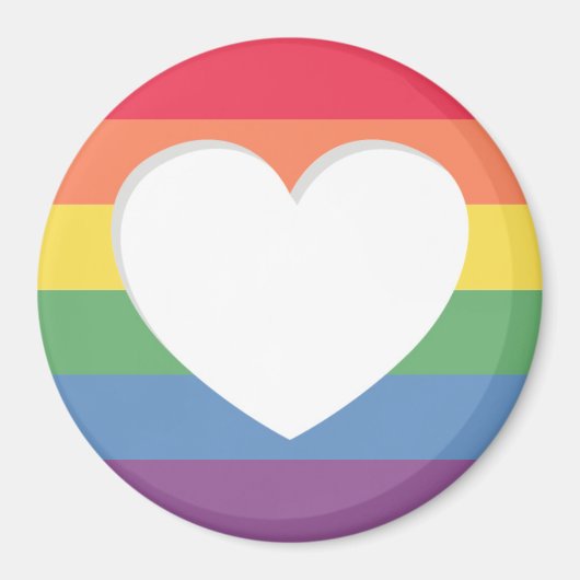 Pride regenboog vlag thema magneet (Voorkant)