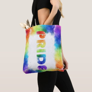 Pride Regenboog Voor en Achterversierd Tote Bag