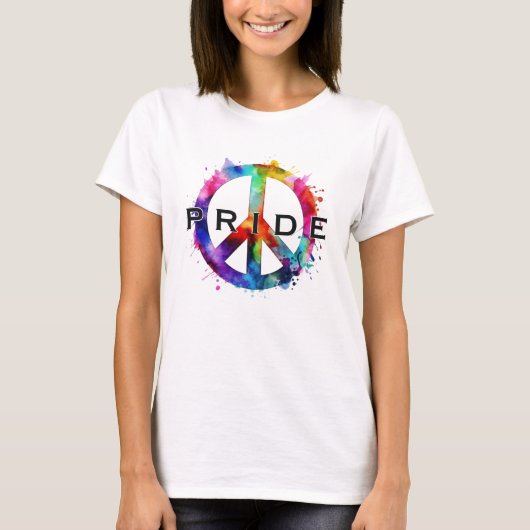 Pride regenboog waterkleur voor lgbtq gemeenschap t-shirt (Voorkant)