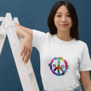 Pride regenboog waterkleur voor lgbtq gemeenschap t-shirt