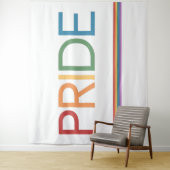 PRIDE Regenboog Witte Wandtapijt Wandkleed (In situ)