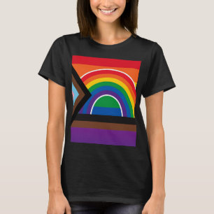 Pride Regenboog Zwart  T-shirt
