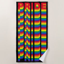 Pride regenboog zwarte lgbt homo vlag strandlaken