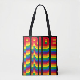 Pride regenboog zwarte retro patroon homolgbt lgbt tote bag