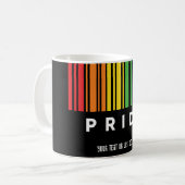 Pride regenboogcode LGBTQIA+ Koffiemok (Voorkant links)