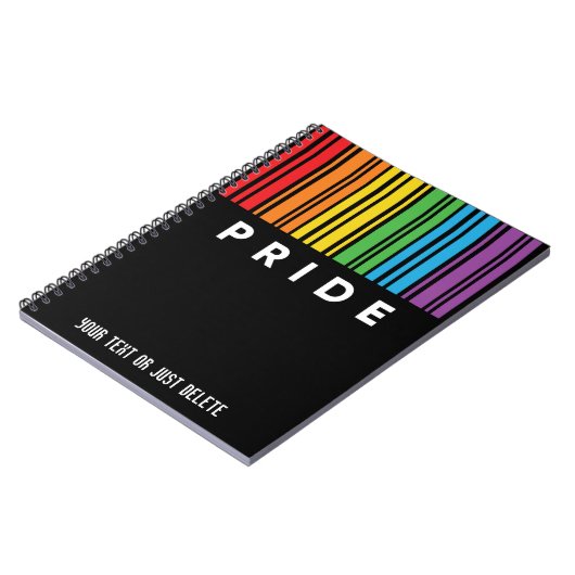  Pride regenboogcode LGBTQIA+ Notitieboek (Linkerzijde)