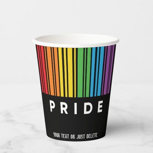  Pride regenboogcode LGBTQIA+ Papieren Bekers (Voorkant)