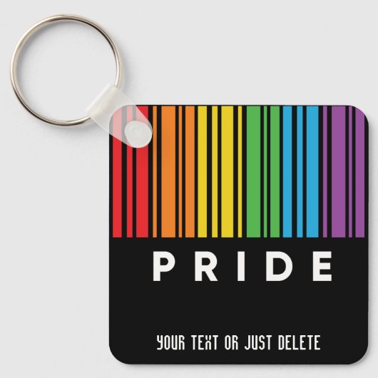  Pride regenboogcode LGBTQIA+ Sleutelhanger (Voorkant)