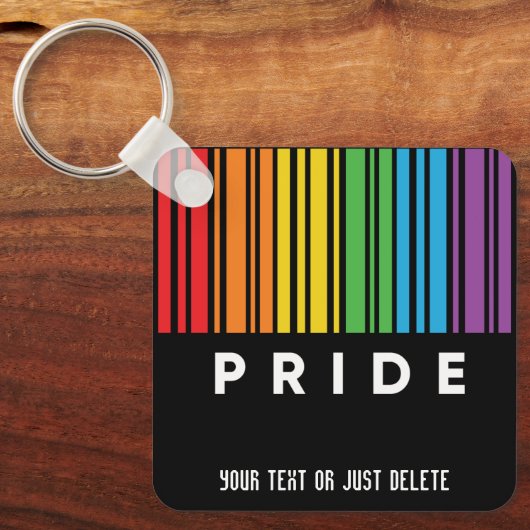  Pride regenboogcode LGBTQIA+ Sleutelhanger (Voorkant)
