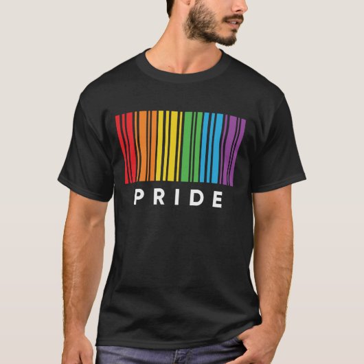 Pride regenboogcode LGBTQIA+ T-Shirt (Voorkant)