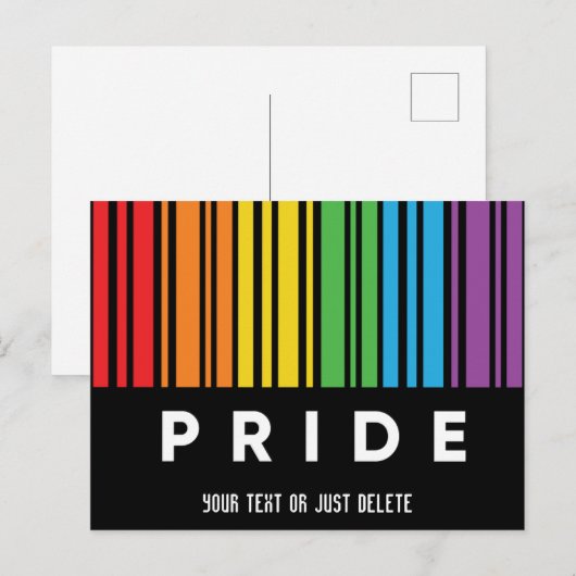 Pride regenboogcode LGBTQIA+ Uitnodiging Briefkaart (Voorkant / Achterkant)