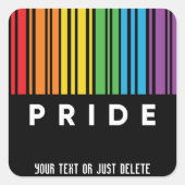  Pride regenboogcode LGBTQIA+ Vierkante Sticker (Voorkant)