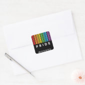 Pride regenboogcode LGBTQIA+ Vierkante Sticker (Envelop)