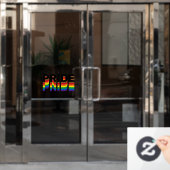 Pride regenboogdiversiteit, inclusiviteit, lgbtq a raamsticker (Kantoordeur)