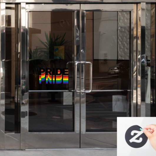 Pride regenboogdiversiteit, inclusiviteit, lgbtq a raamsticker (Kantoordeur)