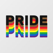 Pride regenboogdiversiteit, inclusiviteit, lgbtq a raamsticker (Vel)