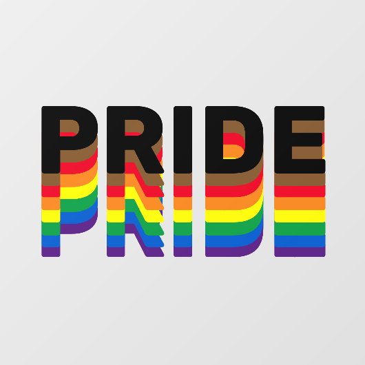 Pride regenboogdiversiteit, inclusiviteit, lgbtq a raamsticker (Vel)