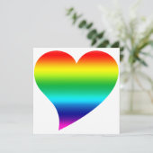 Pride regenbooggradiënt hartkaart Valentijnsdag (Staand voorkant)