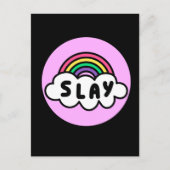 Pride-regenboogkleur met wolken. briefkaart (Voorkant)