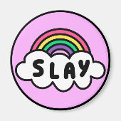 Pride-regenboogkleur met wolken. magneet (Voorkant)