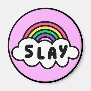 Pride-regenboogkleur met wolken. magneet