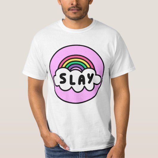 Pride-regenboogkleur met wolken. T-Shir T-shirt (Voorkant)