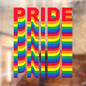 Pride regenboogkleuren lgbt lgbtq homo raamsticker (Vel 2)