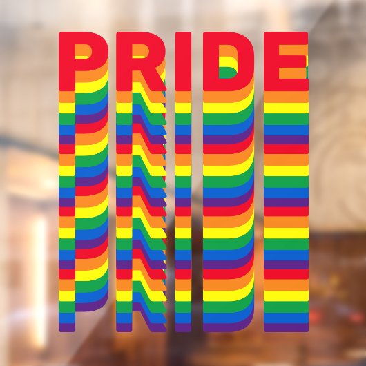 Pride regenboogkleuren lgbt lgbtq homo raamsticker (Vel 2)