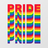 Pride regenboogkleuren lgbt lgbtq homo raamsticker (Vel)