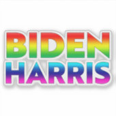 Pride regenboogkleuren lgbt lgbtq sticker (Voorkant)